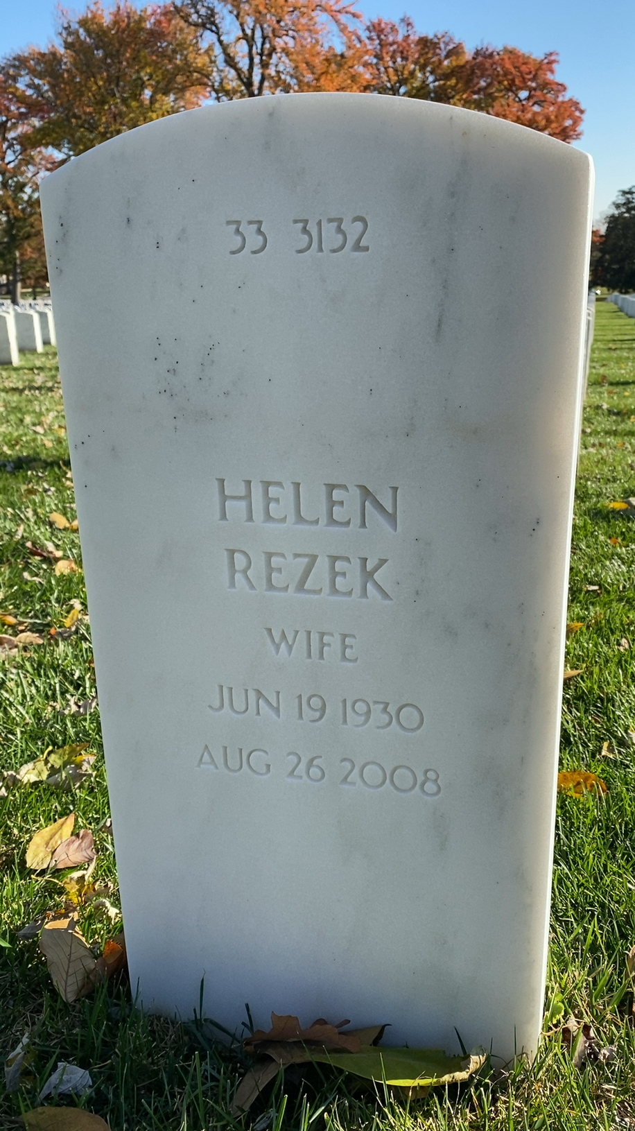 Back of headstone — Thurman Howerton