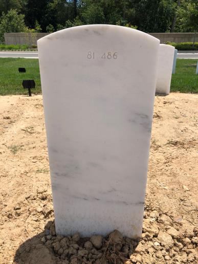 Back of headstone — William Mckinley Kollar