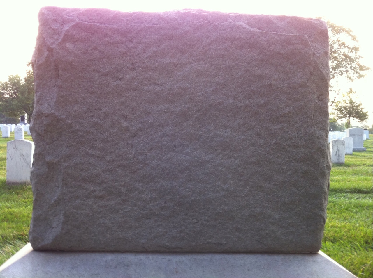 Back of headstone — Allen Albert