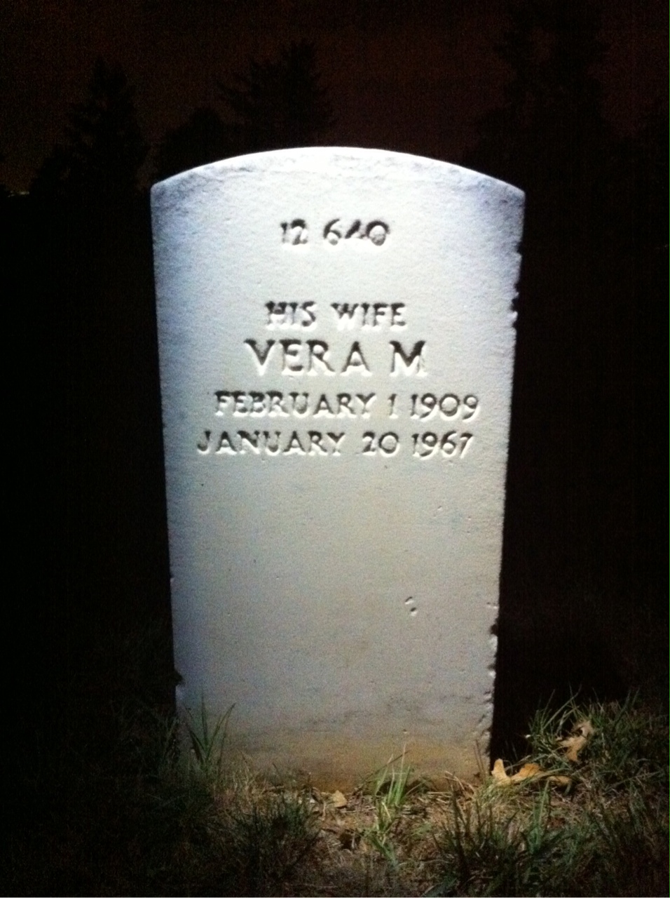 Back of headstone — Edward F Clark