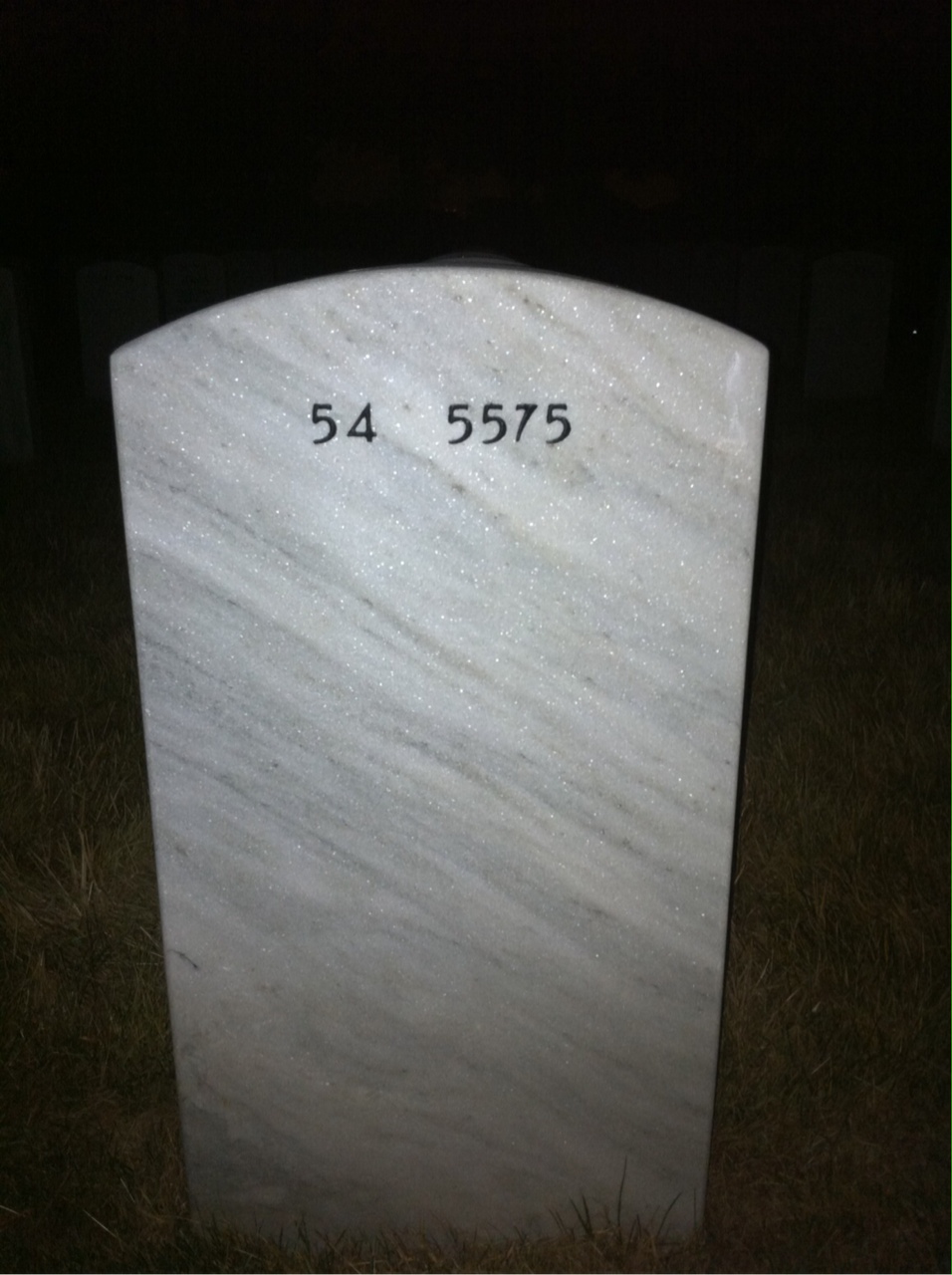 Back of headstone — David Foreman
