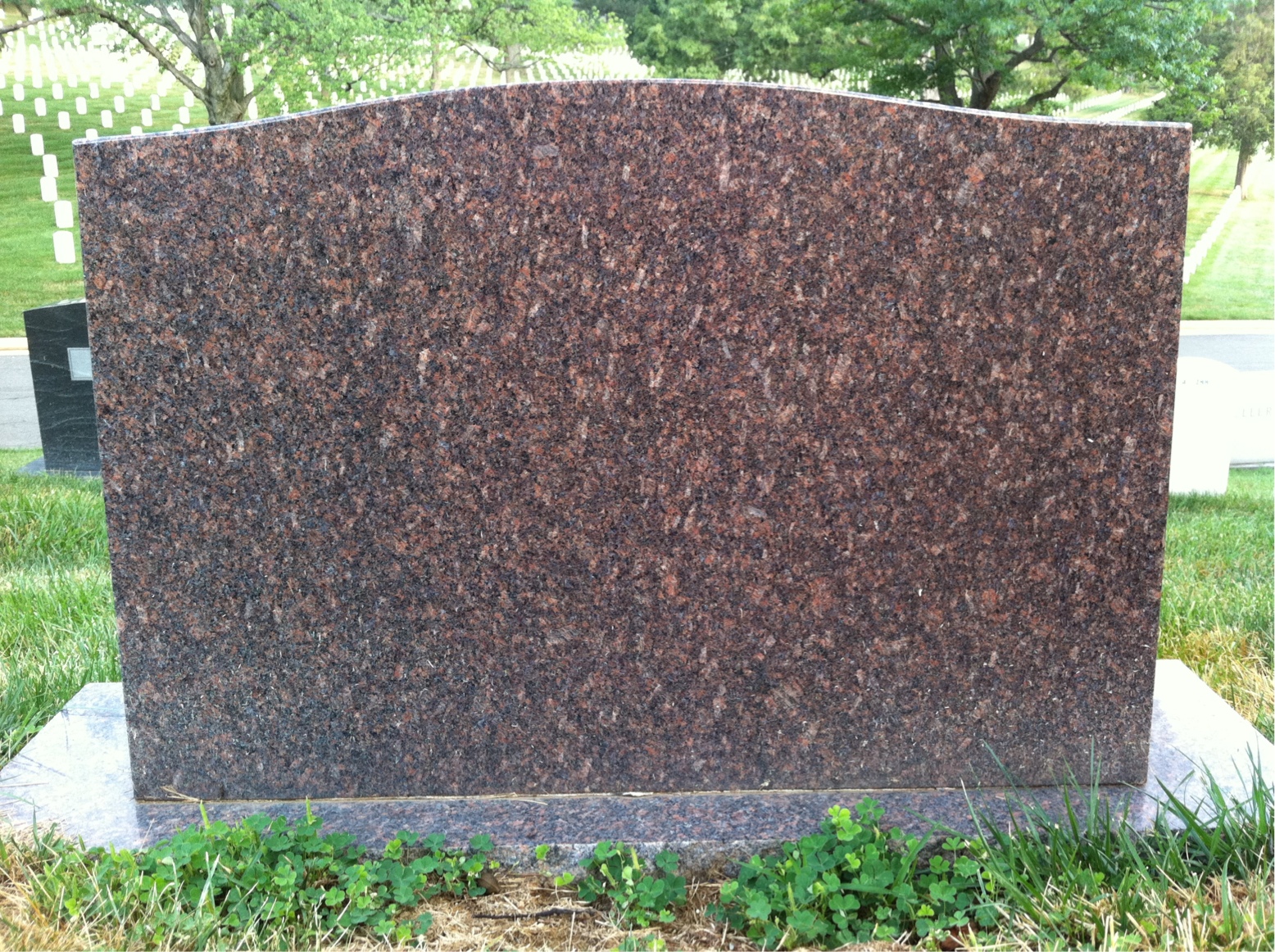 Back of headstone — Arthur Thue