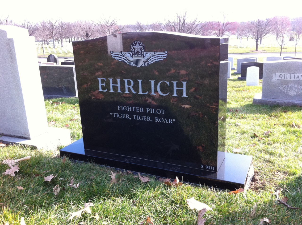 Back of headstone — Stuart Michael Ehrlich