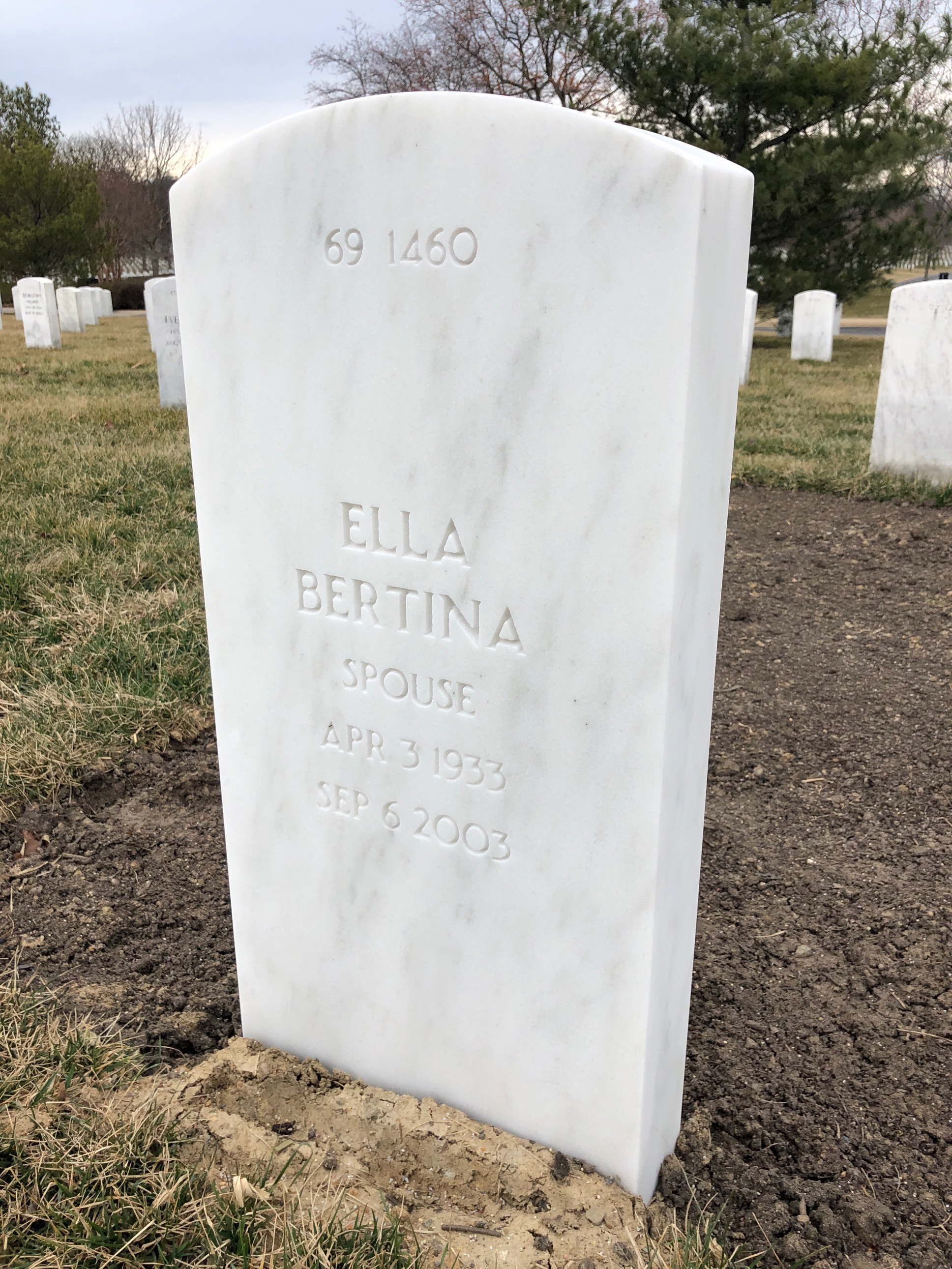 Back of headstone — John Harris