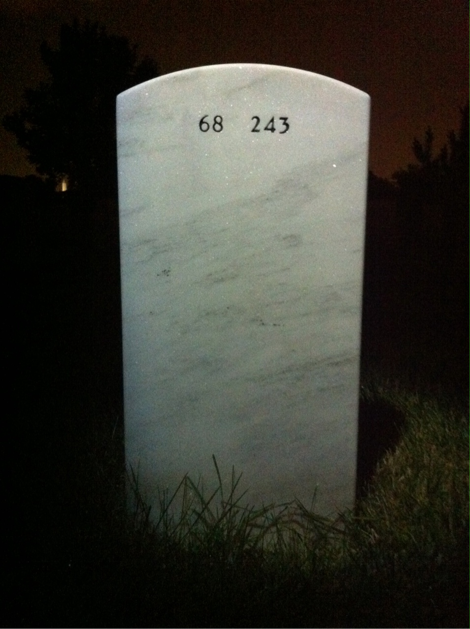 Back of headstone — Donald Davis