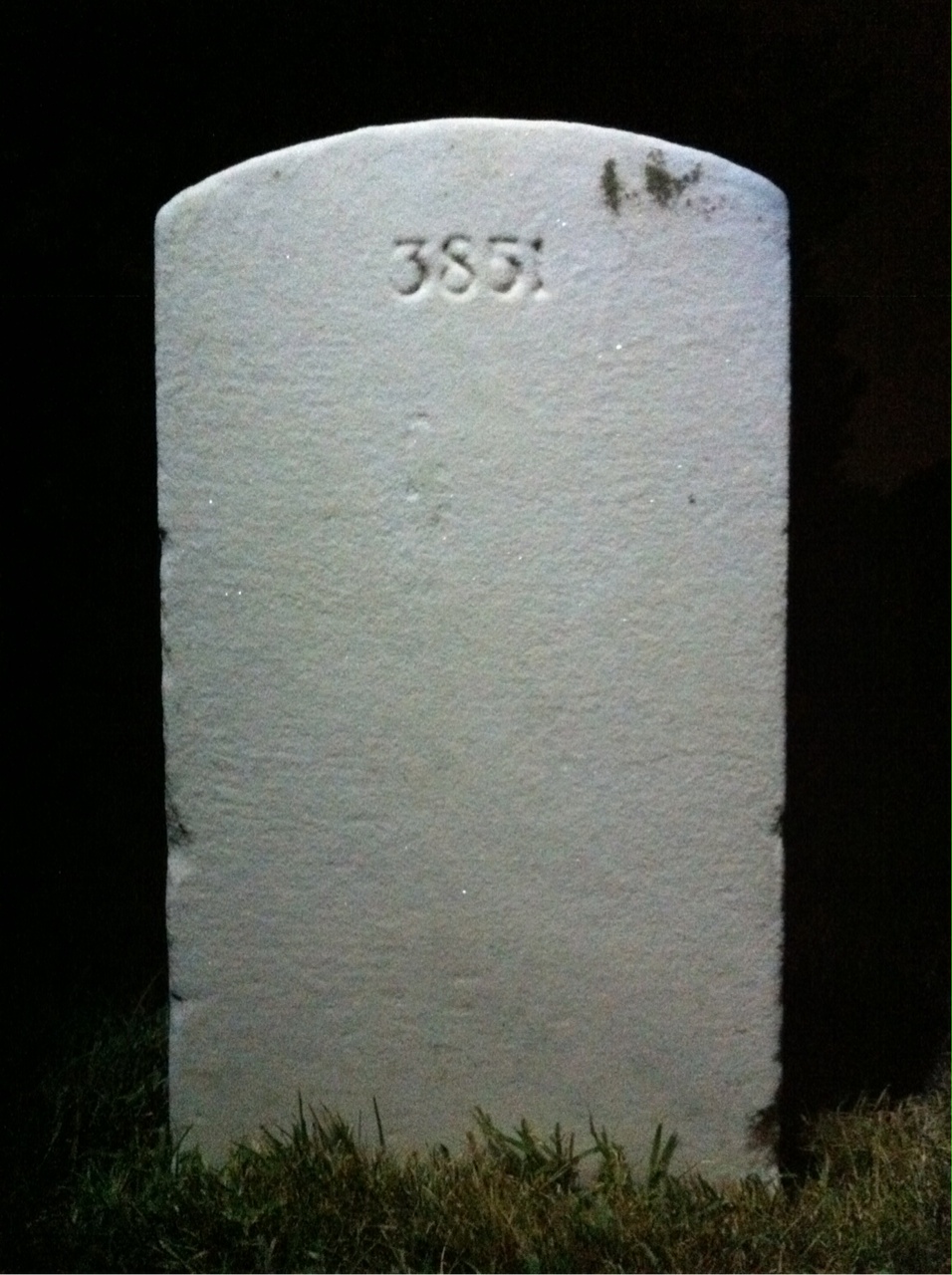 Back of headstone — Francis America