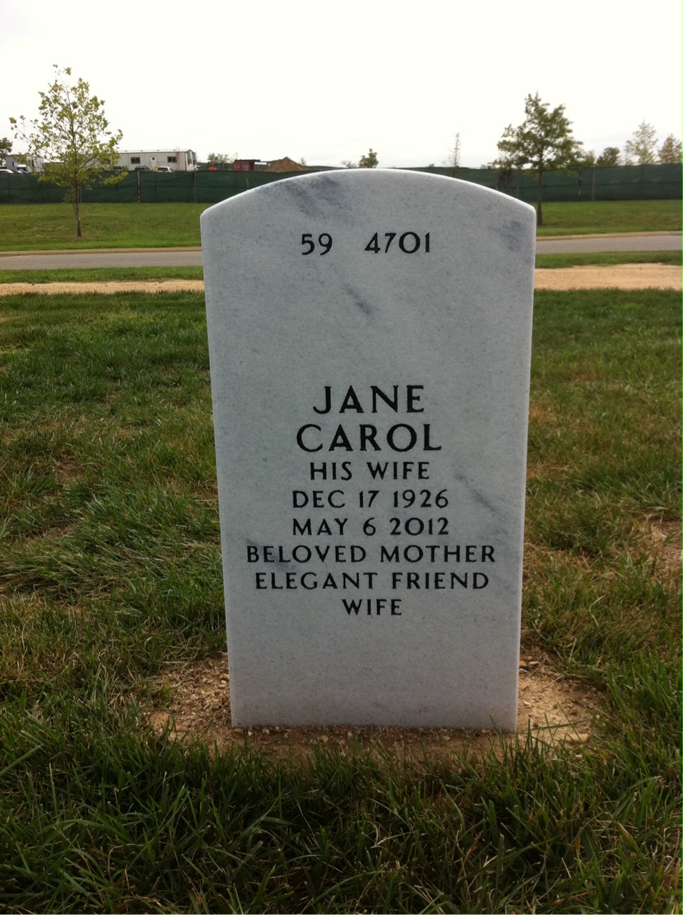Back of headstone — James Morrison