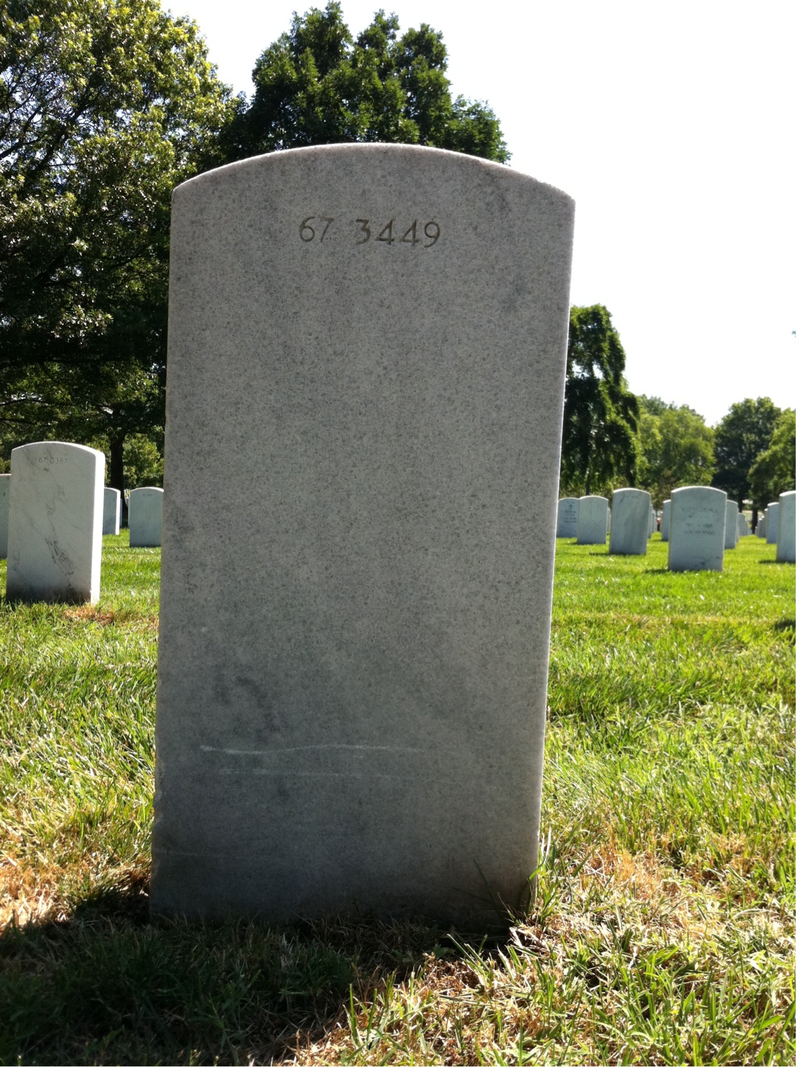 Back of headstone — Thomas Andrew Egan
