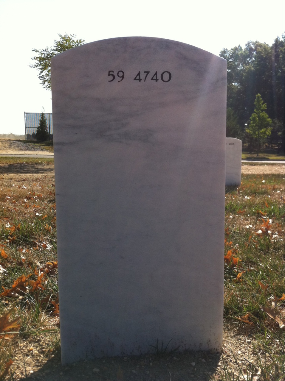 Back of headstone — Richard Murray