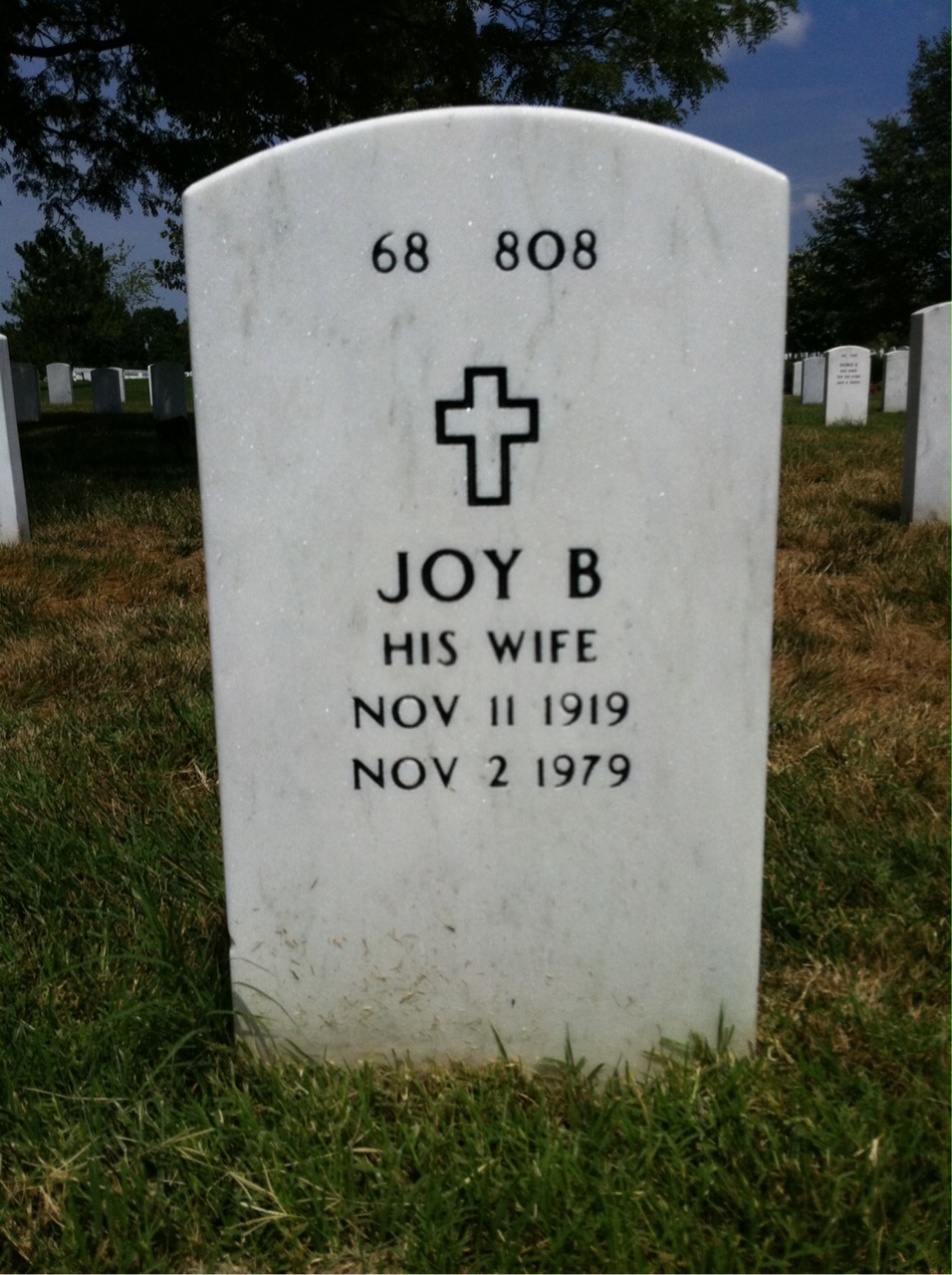 Back of headstone — William Neville