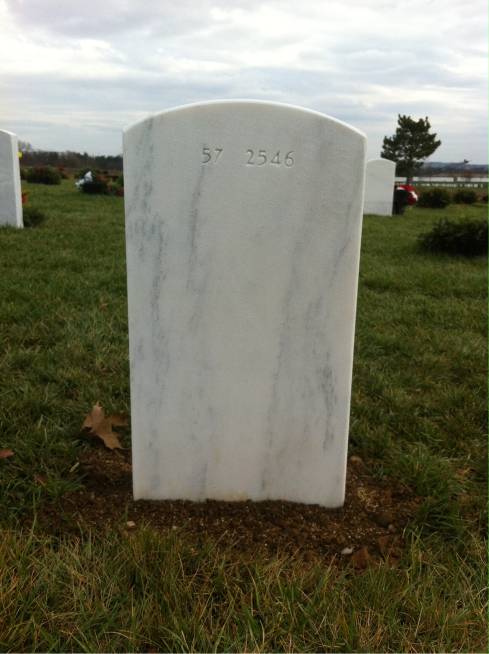 Back of headstone — Sarah Skipper Mccullom