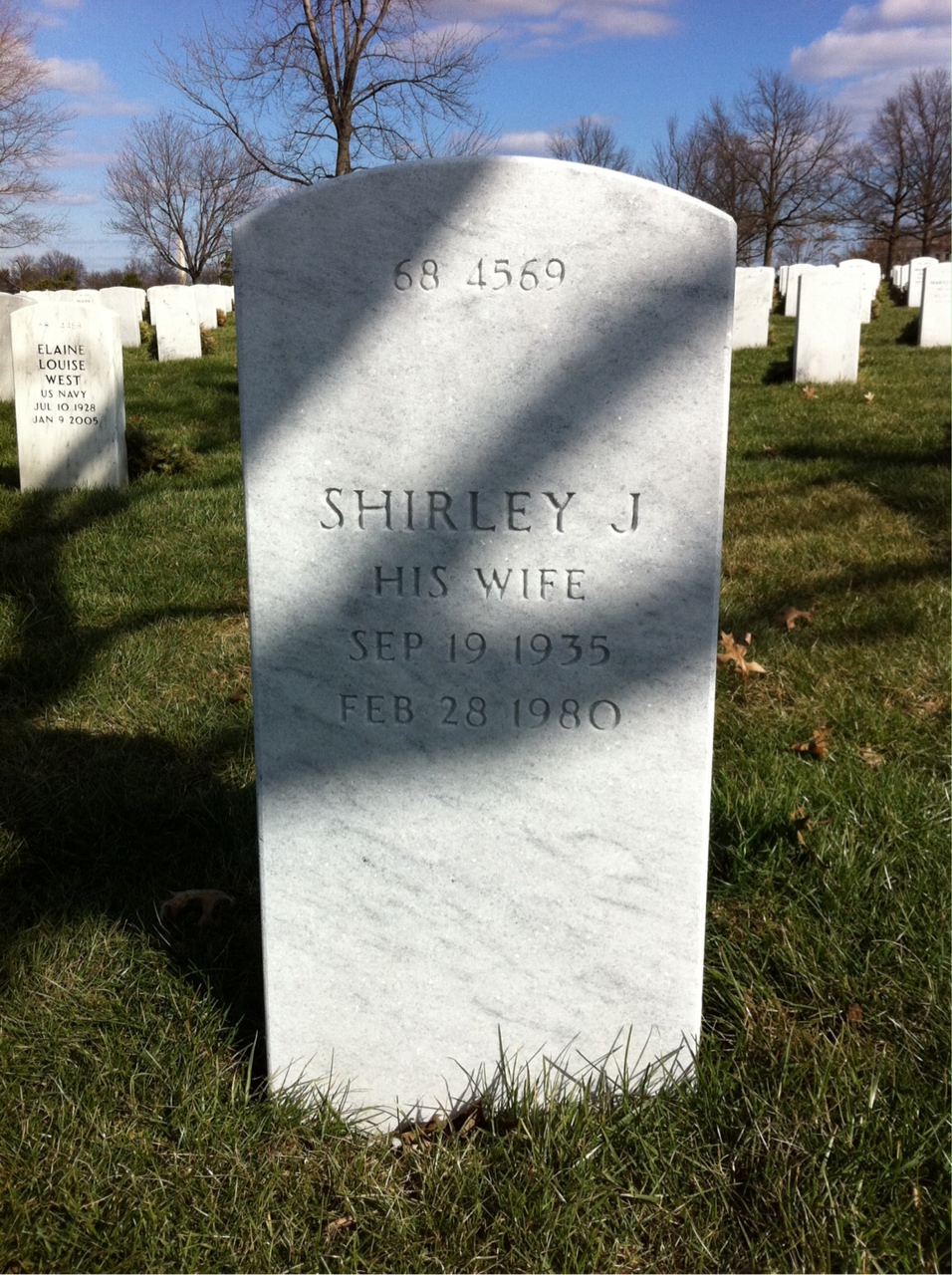Back of headstone — William Miller