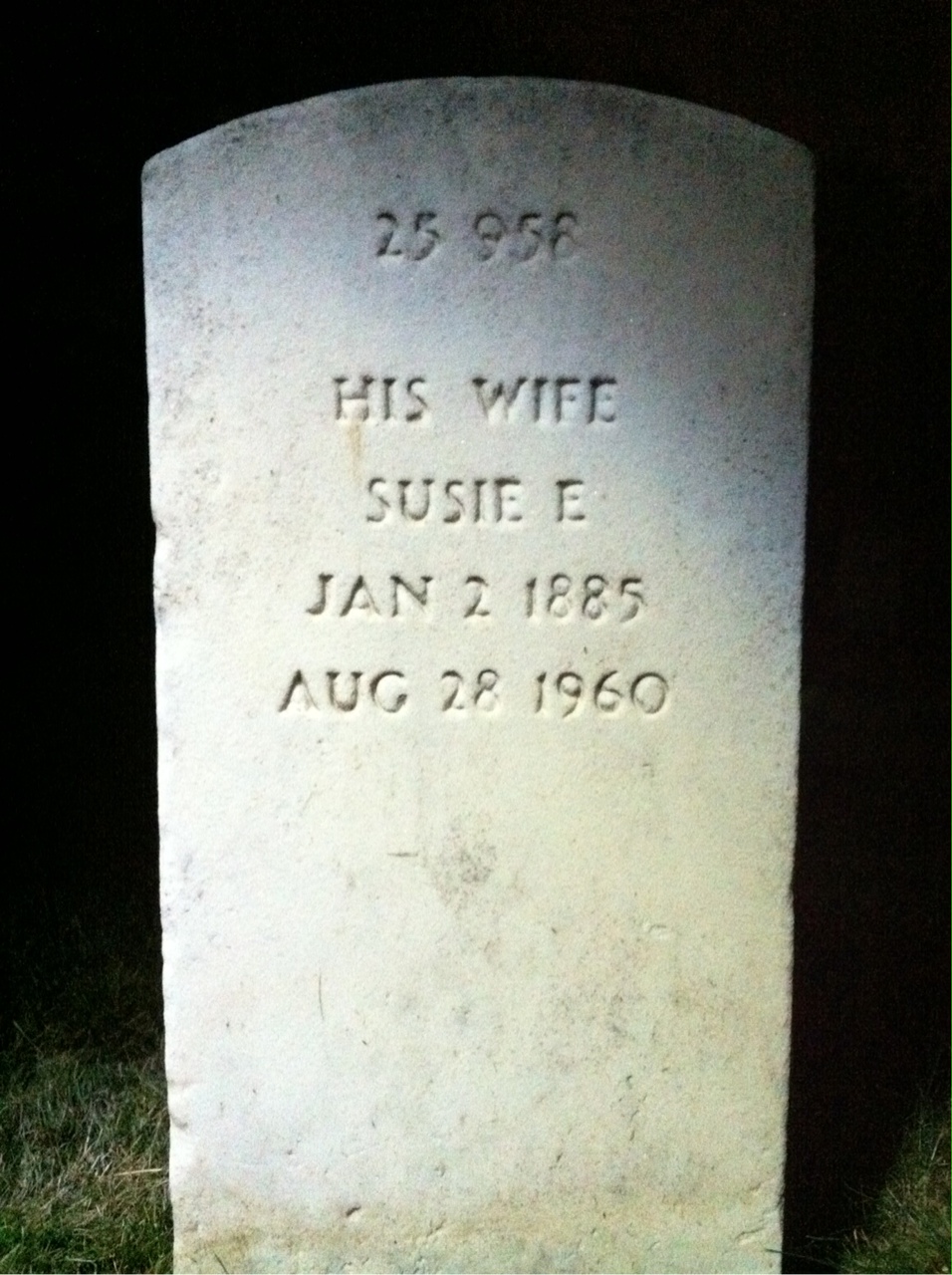 Back of headstone — Charles Addelle