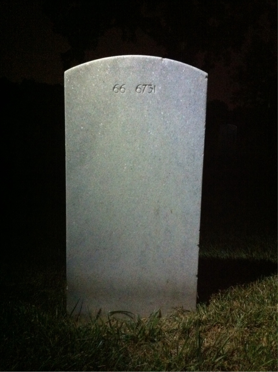 Back of headstone — Donald Mulvanity