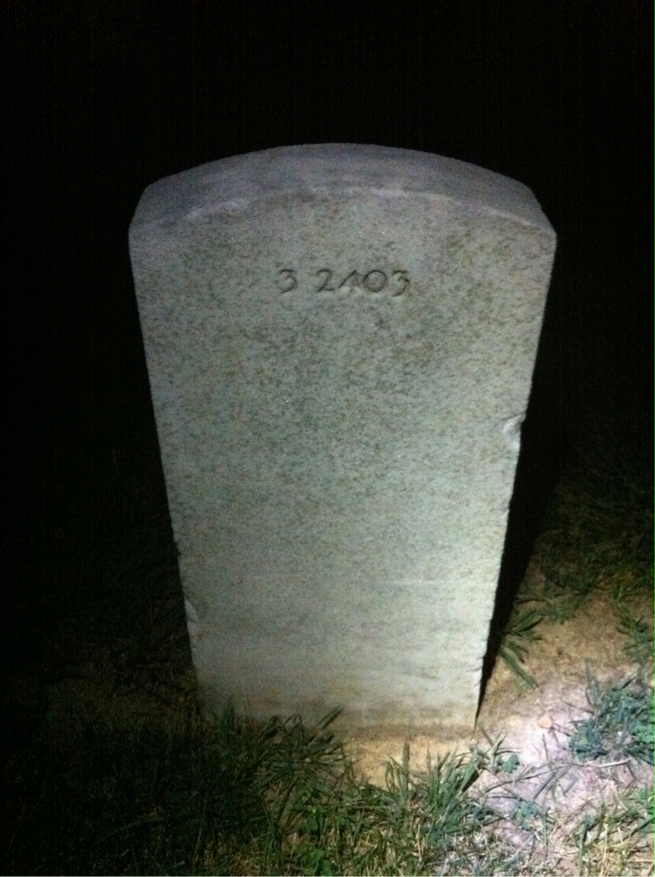 Back of headstone — Charles Barrett