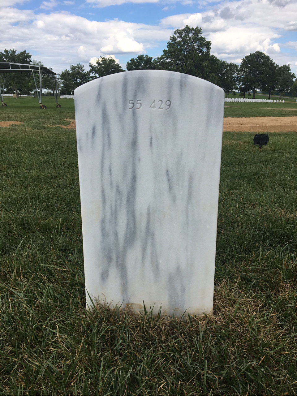 Back of headstone — Toma Kim