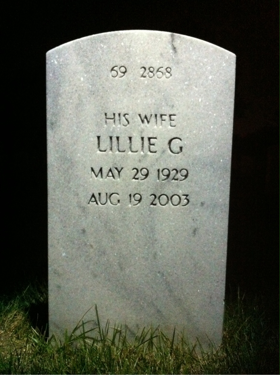 Back of headstone — James` Joynes