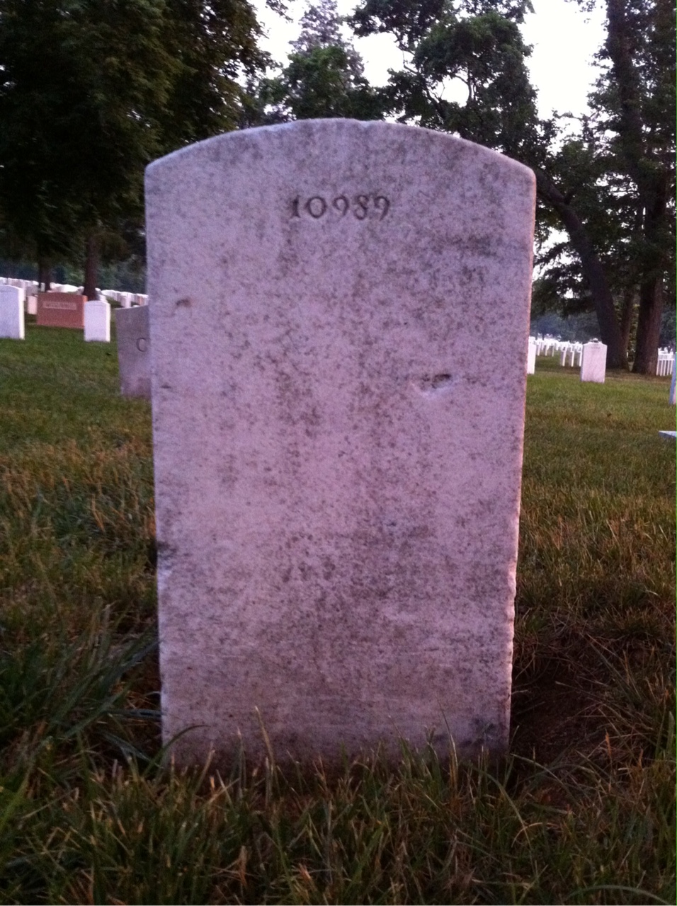Back of headstone — John Behan