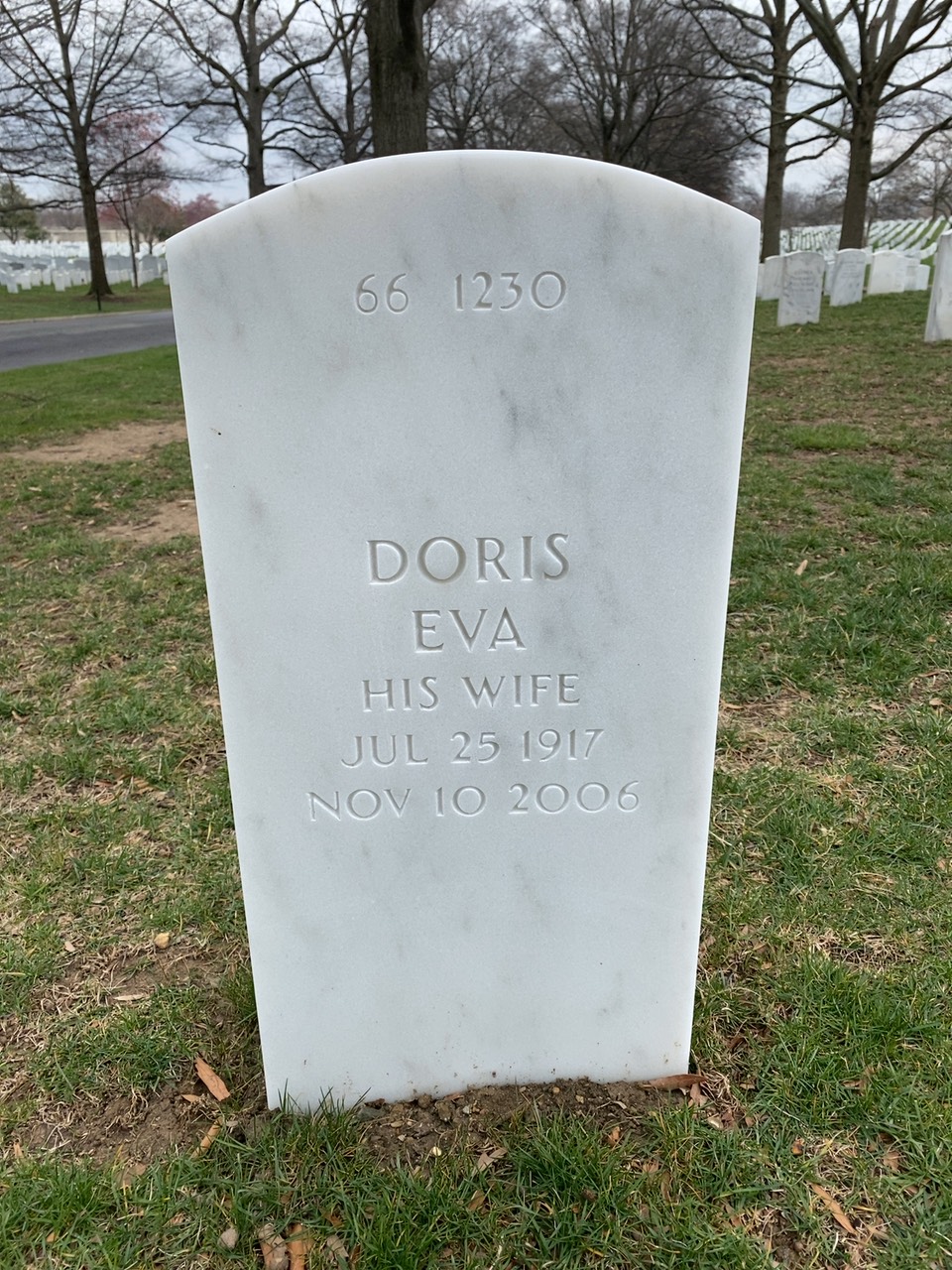 Back of headstone — Robert Cantwell