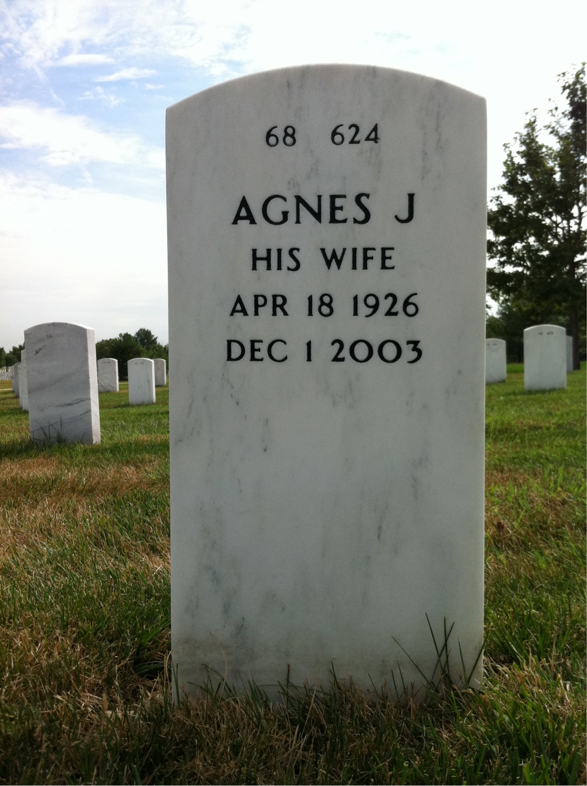 Back of headstone — Ernest Greene