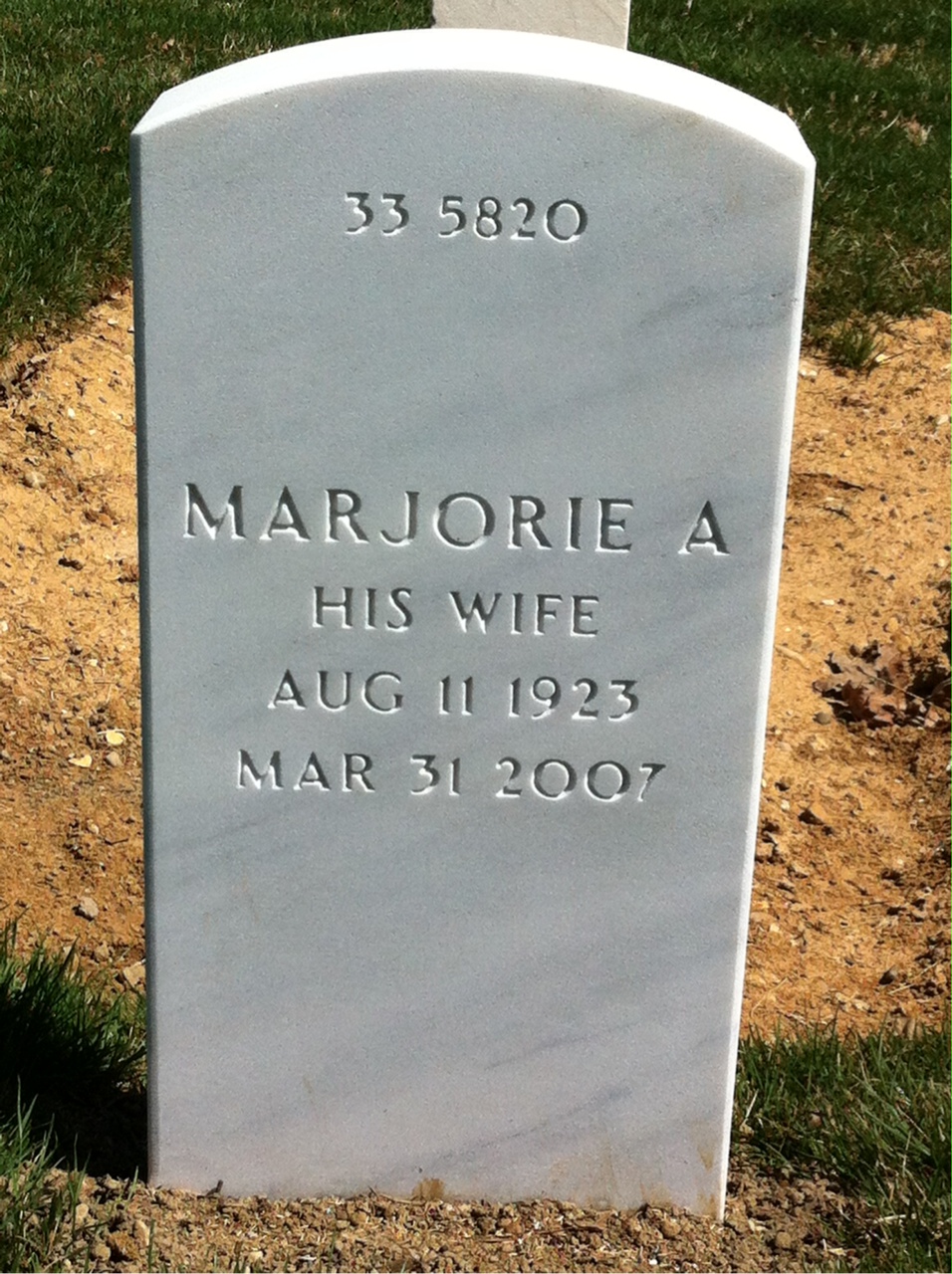 Back of headstone — David Magathan