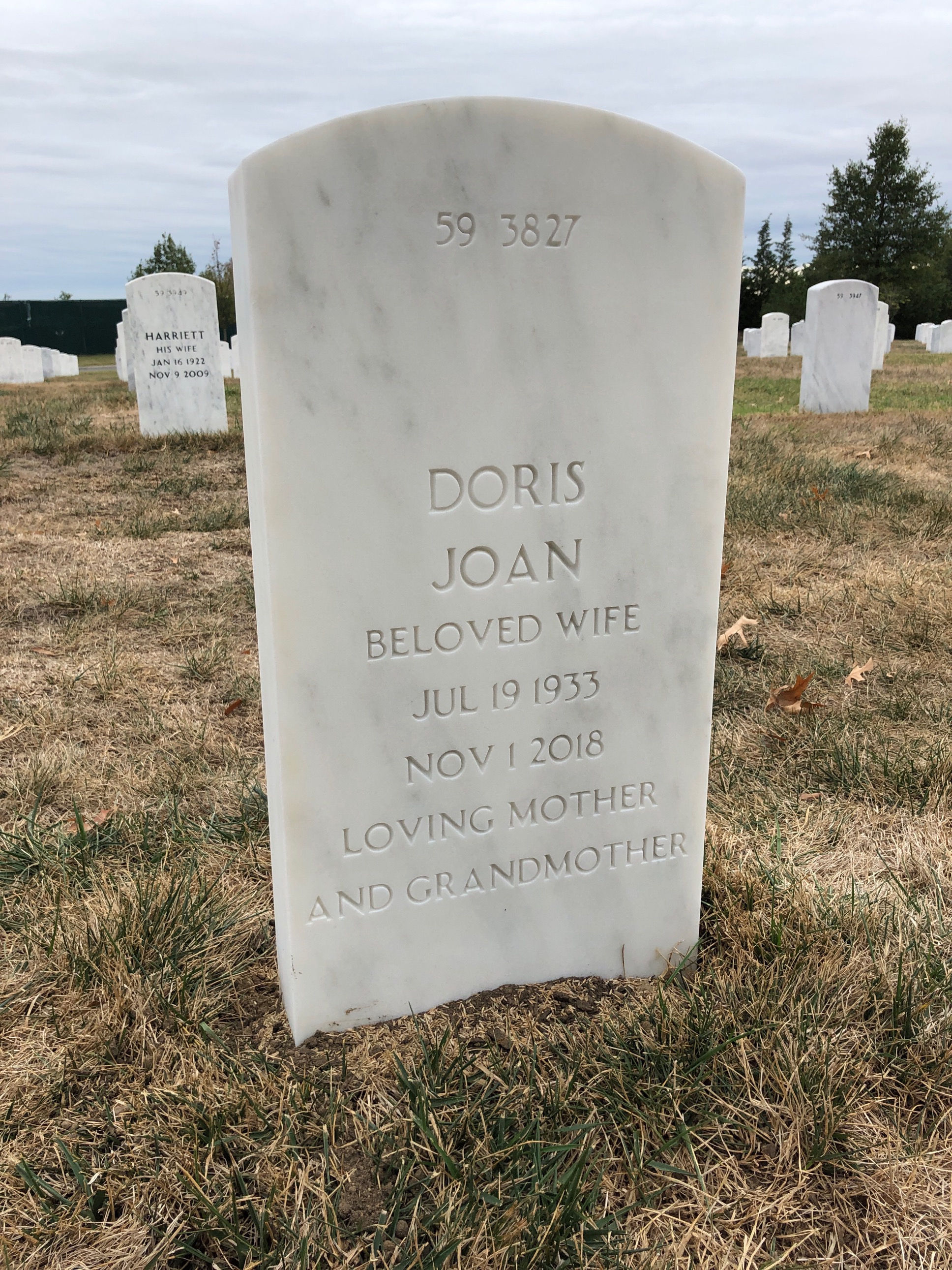 Back of headstone — Wesley Stidnick