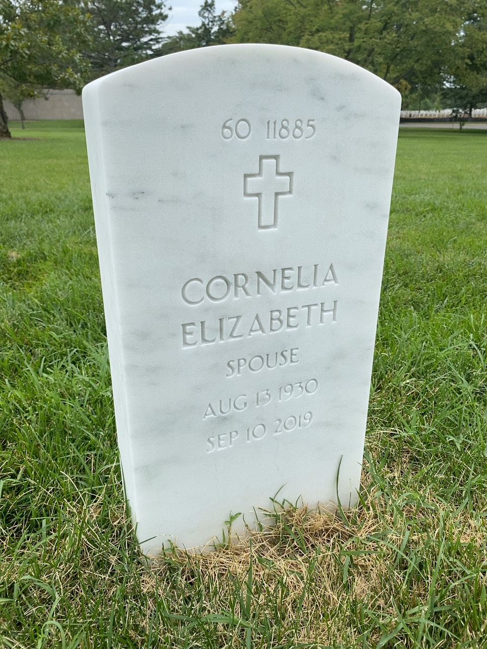 Back of headstone — Flen Roy Wingard