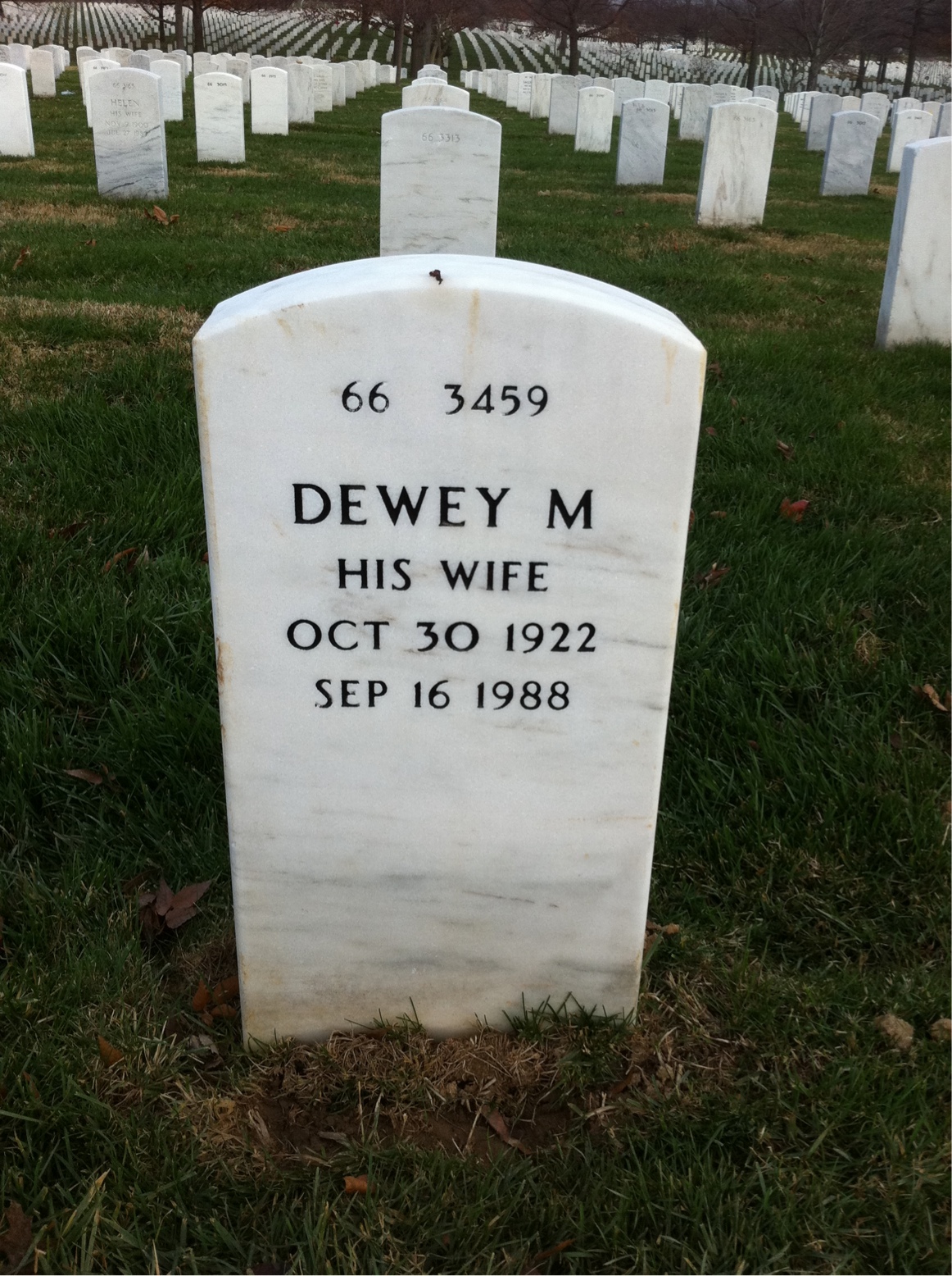 Back of headstone — Nicholas Valeriani