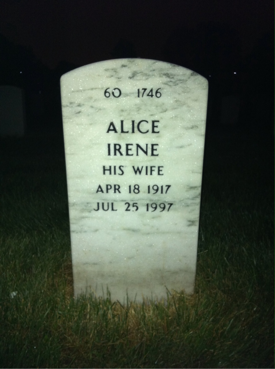 Back of headstone — Harvey Burgess