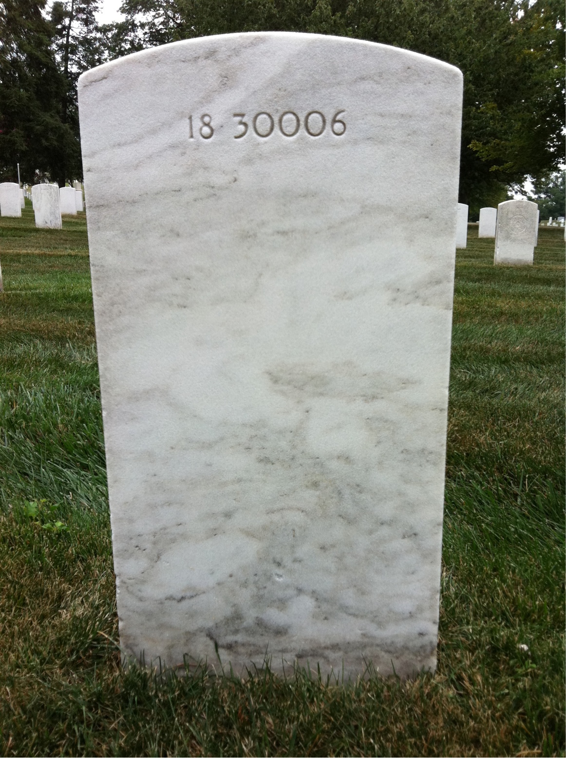 Back of headstone — George Alwine