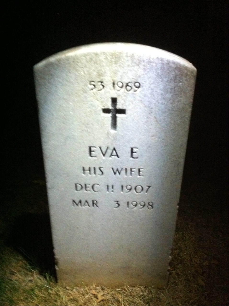 Back of headstone — William Miller