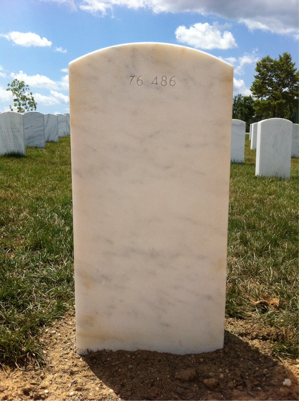 Back of headstone — Thomas Edward Schwark