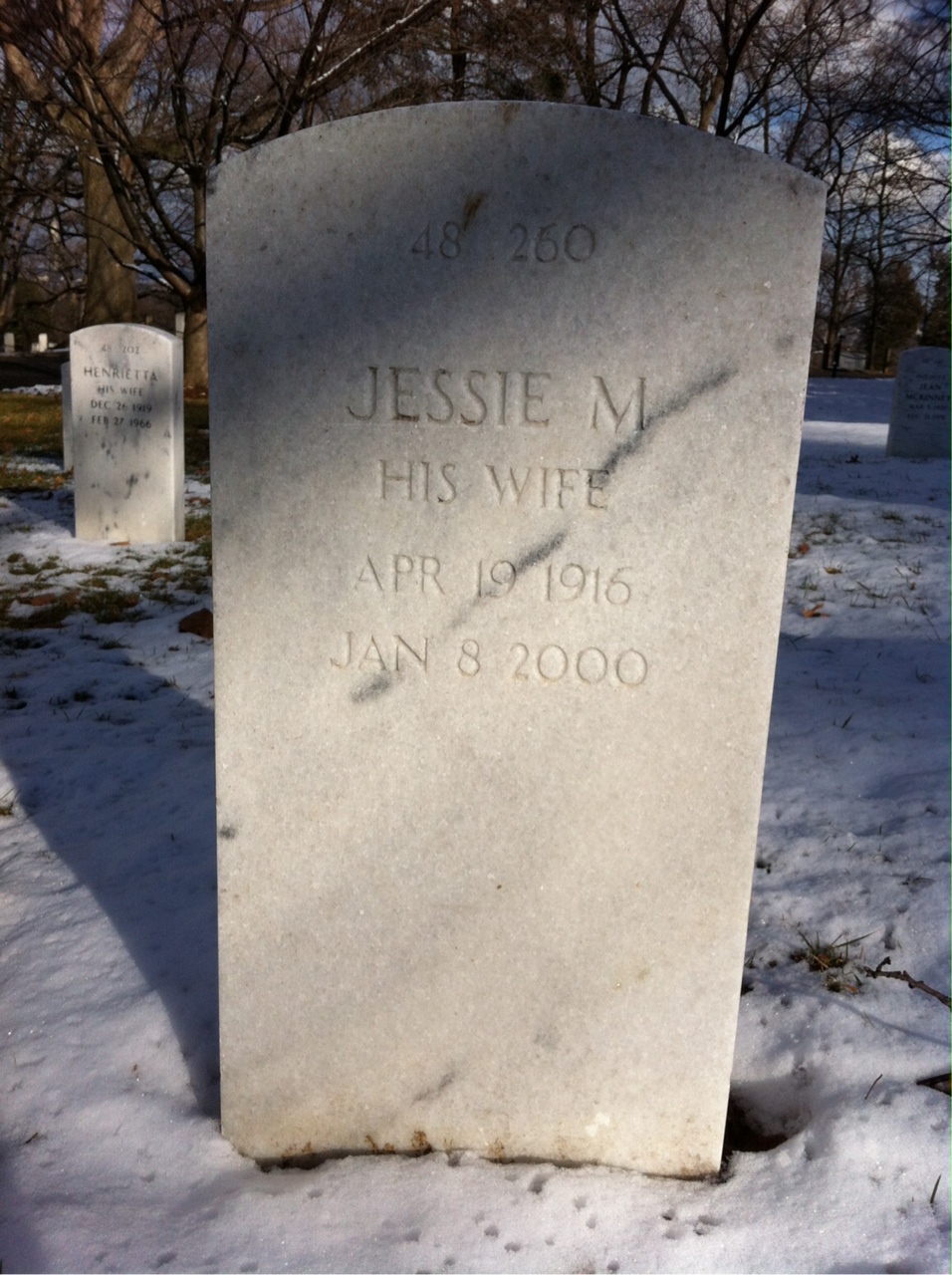 Back of headstone — Don Anderson