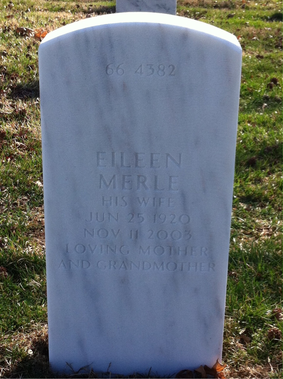 Back of headstone — Edgar Britt