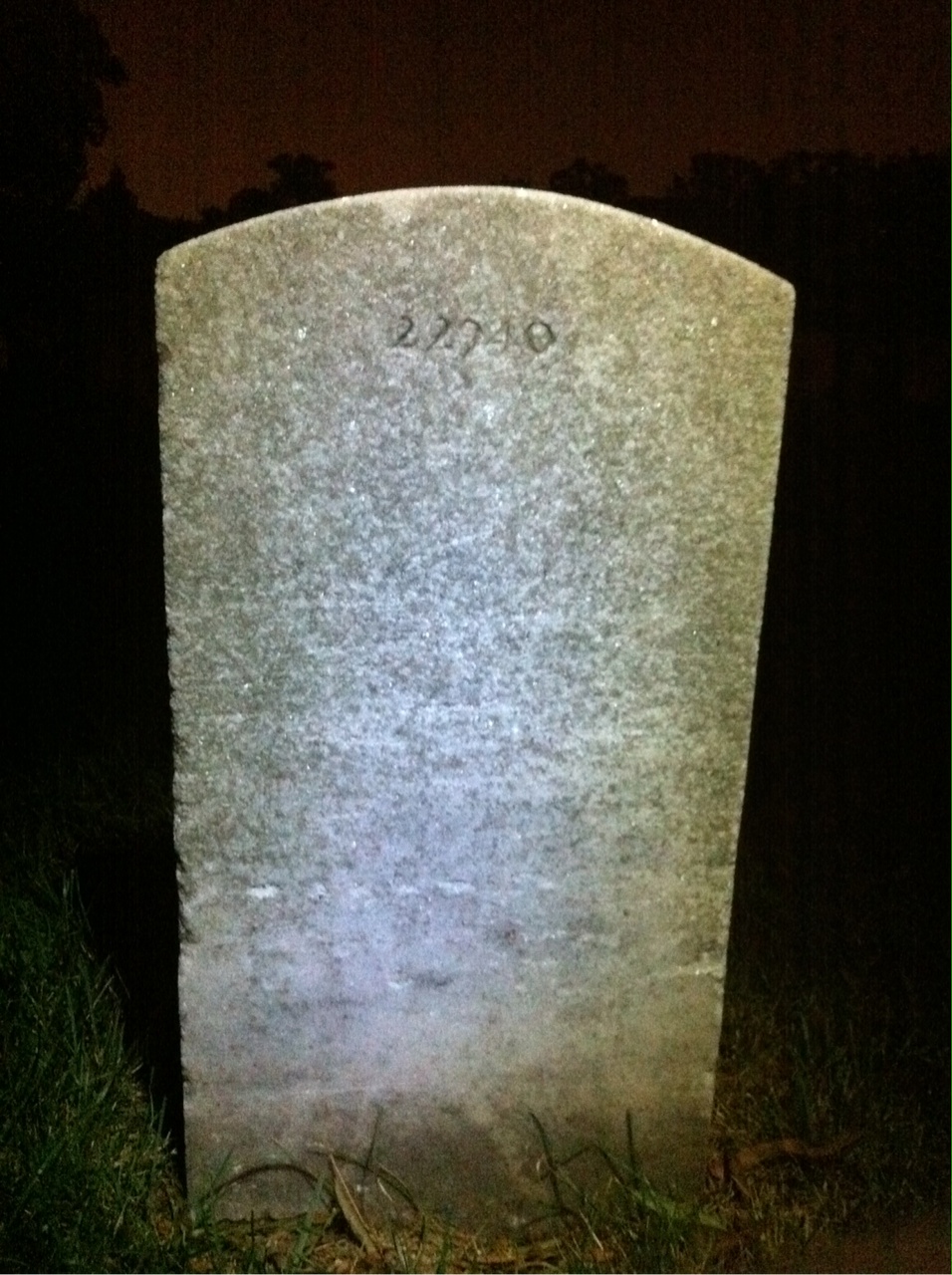 Back of headstone — Theodore Mueller