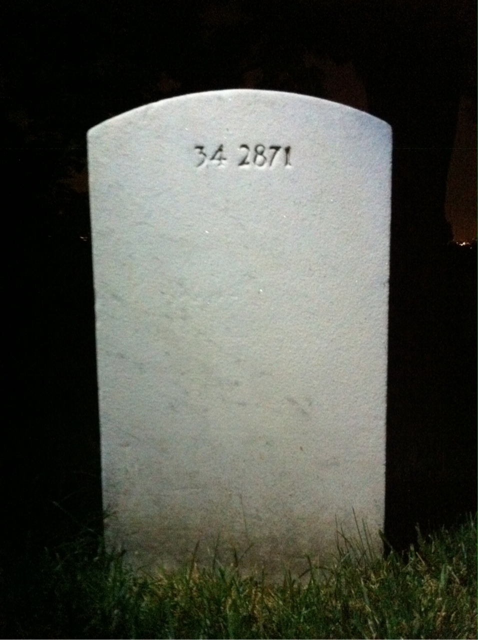 Back of headstone — Walter James Lyons