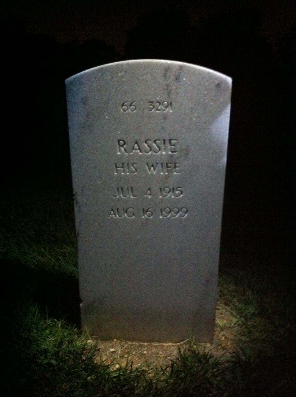 Back of headstone — Paul Maurice Carr