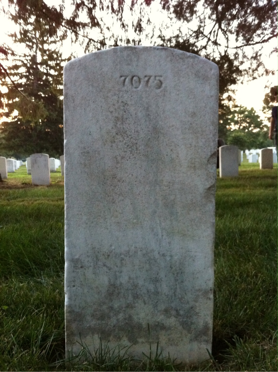 Back of headstone — Walter Baker