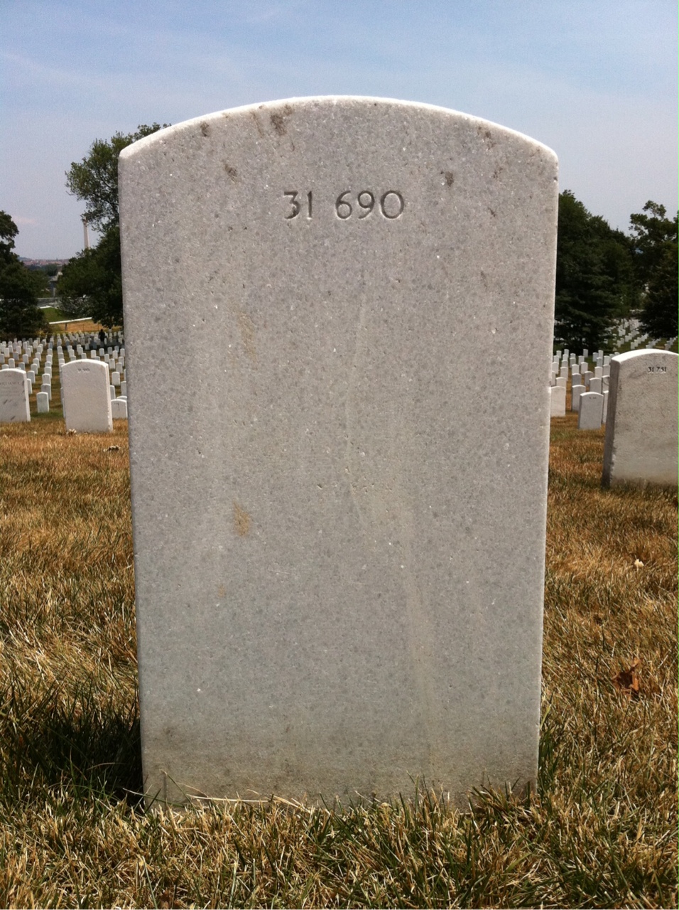 Back of headstone — James E Marsh