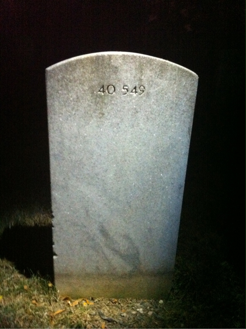 Back of headstone — Anthony Veverka