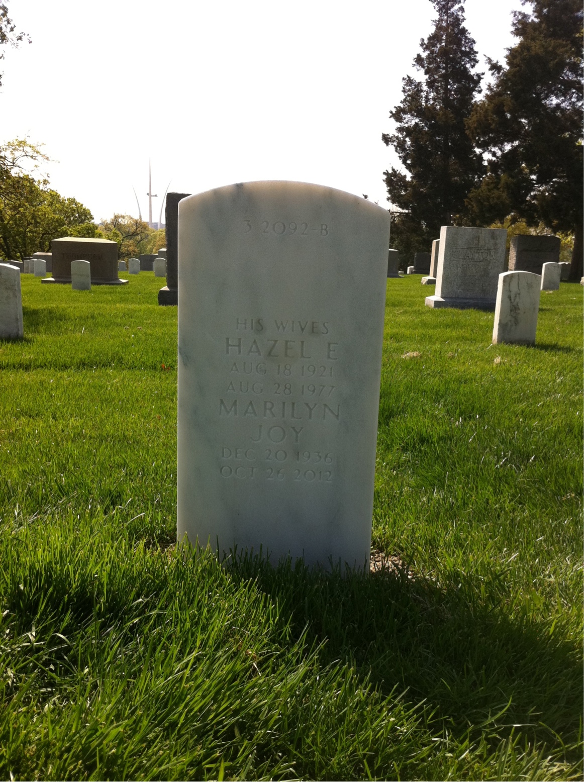 Back of headstone — George Bland