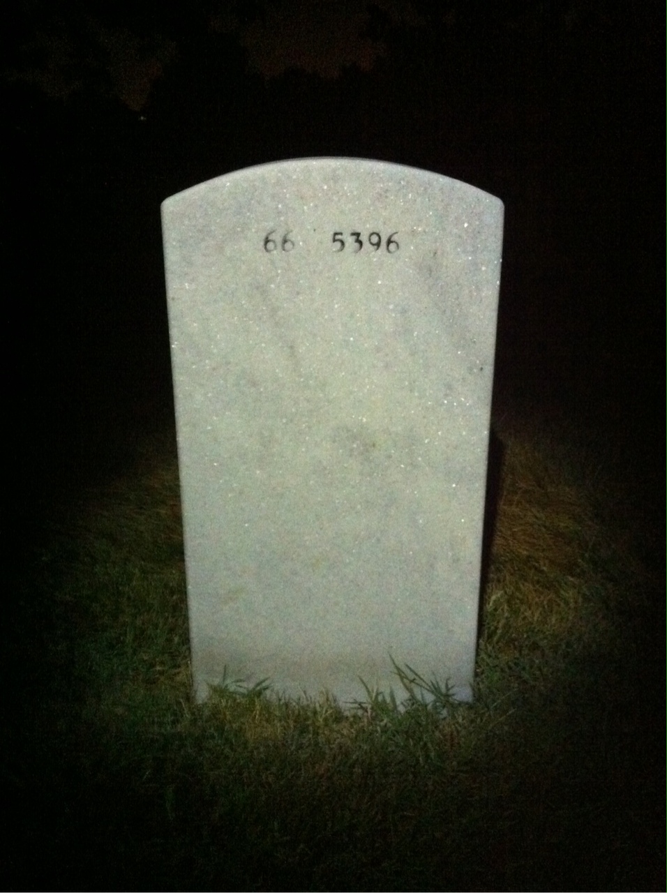 Back of headstone — Russell Langdon