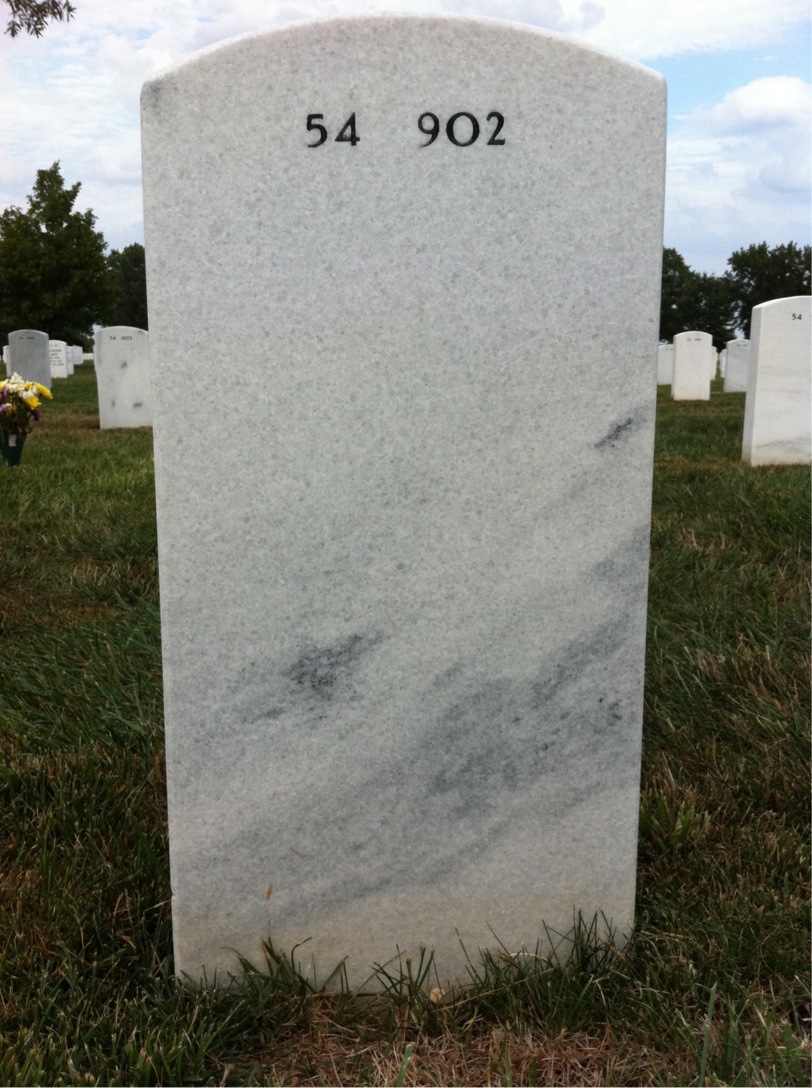 Back of headstone — Gary Haney