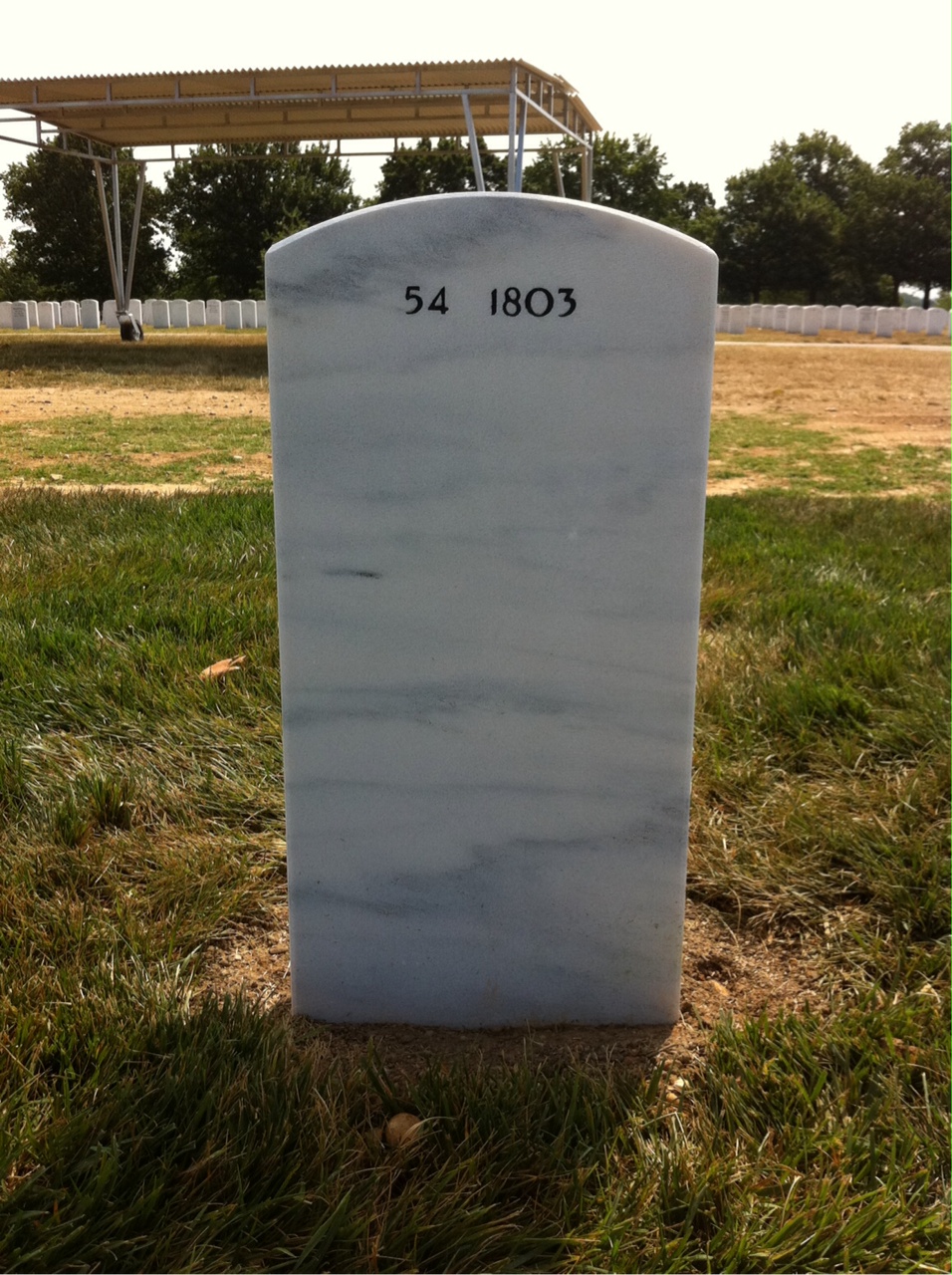 Back of headstone — Harry Mier