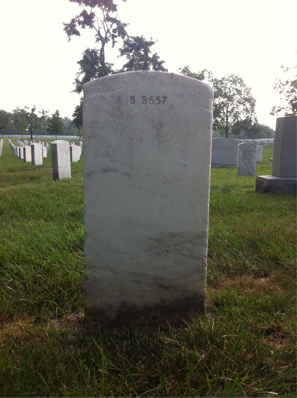 Back of headstone — David Baldauf