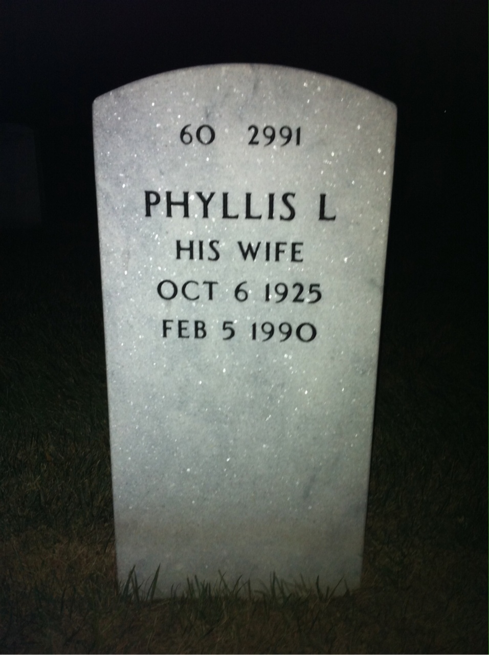 Back of headstone — John Lozinyak