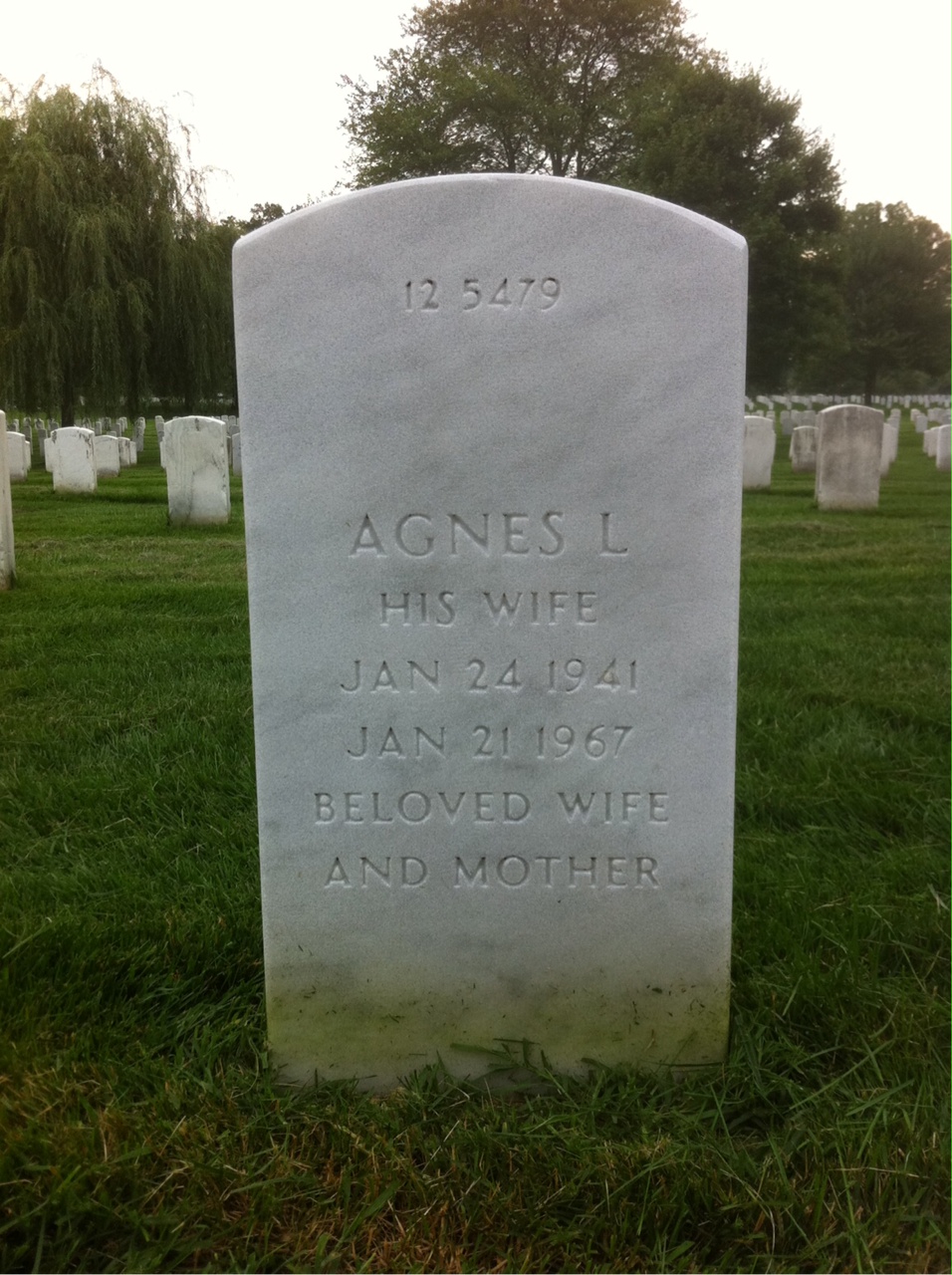 Back of headstone — William Moore