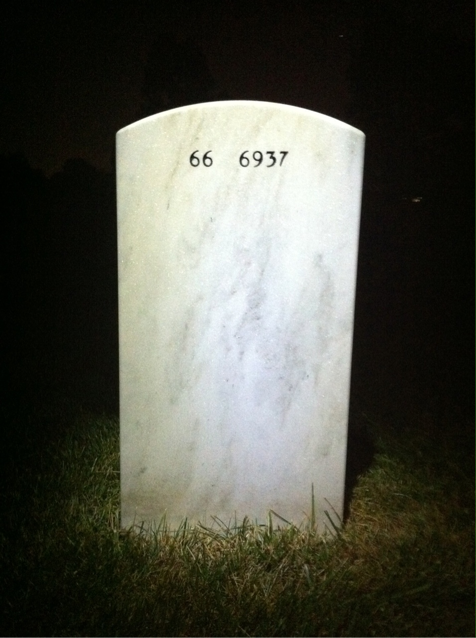 Back of headstone — Carl Tegfeldt
