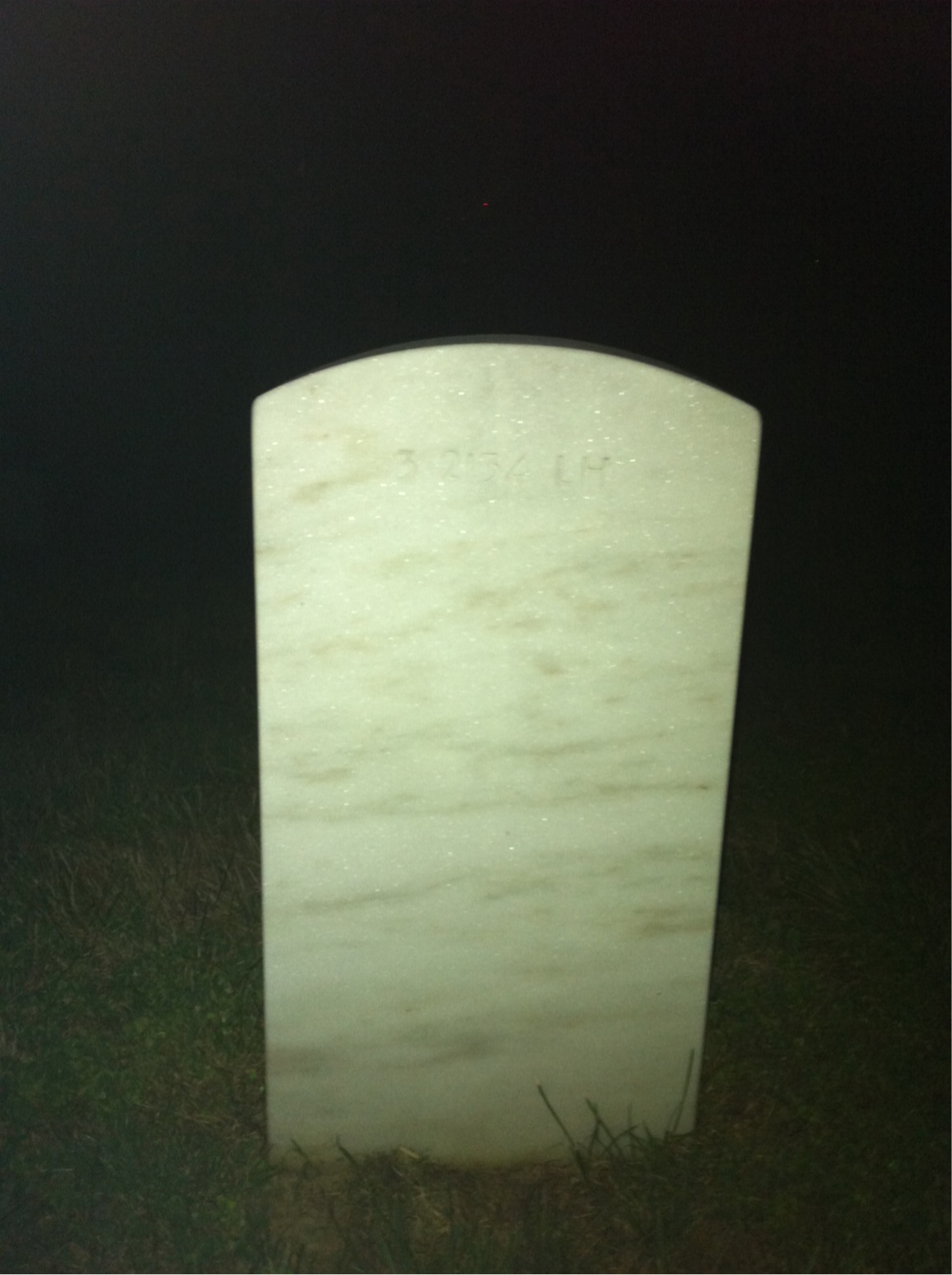 Back of headstone — William Robert Klein