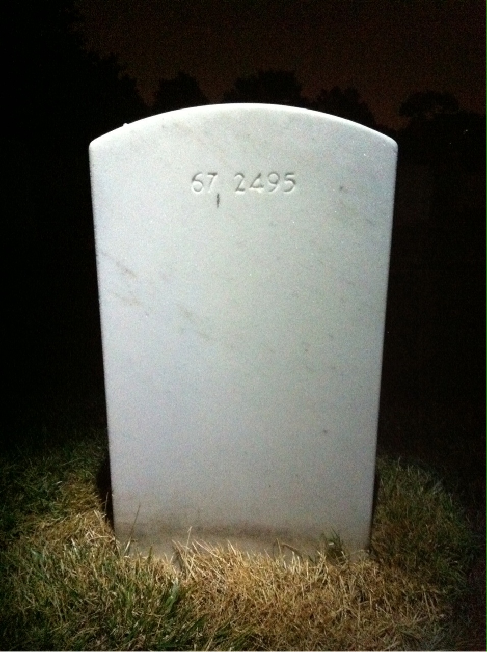 Back of headstone — William Joseph Lawhorne
